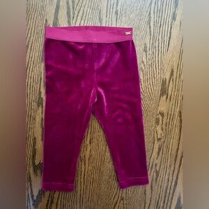 Mayoral Fuchsia Velvet Infant Leggings
